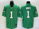 Men's Philadelphia Eagles #1 Jalen Hurts Limited Green 2023 Vapor Jersey